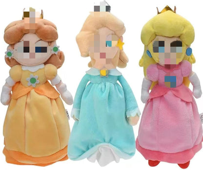 HUAWELL Sup Mari All Star Collection Princes Peach Plush Toy PrincessRosalina & Dasy Stuffed Plush 8" (Princes Peach & PrincessRosalina & Dasy)