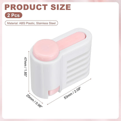 uxcell 2 Pcs Cake Leveler Slicer, DIY Cake Slicer, 5 Layers Bread Leveler, Light Pink