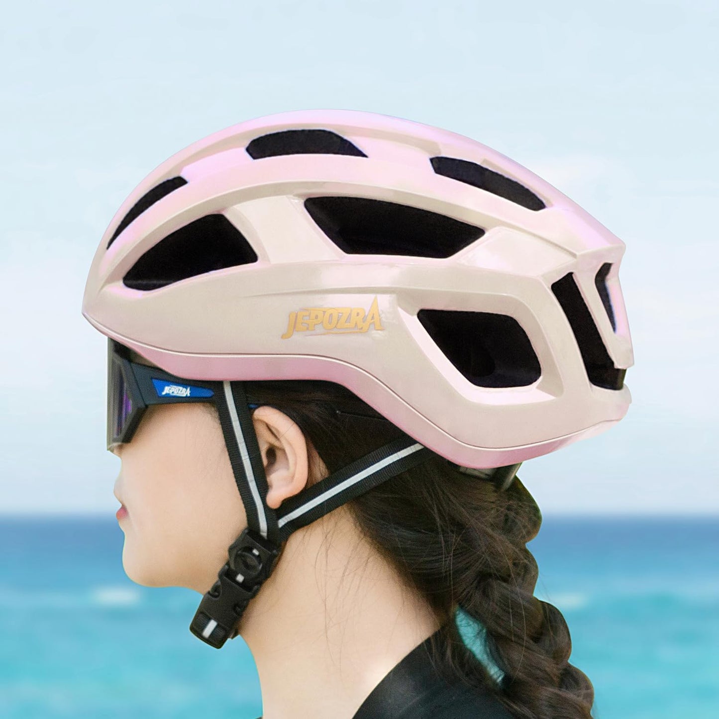 Adult Cycling Bike Helmet, jepozra Lightweight Unisex Bicycling Helmets for Men and Women, Adjustable Fit CPSC Certified Bicycle Helmet
