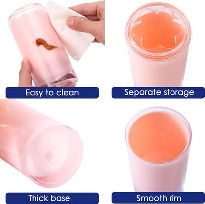 Pink Bathroom Accessories Set 6 Pieces Acrylic, Include Soap Dispenser, Toothbrush Holder, Tumbler, Soap Dish, Lables, Bathroom Countertop Set, Cute Bathroom Sink Decor