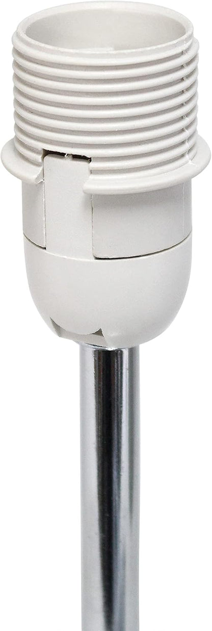 Simple Designs LT2007-BPK-LB Basic Chrome Mini Table Lamp for Living Room, Nightstand, Desk, Countertop, Blush Pink, with Feit LED Bulb Included