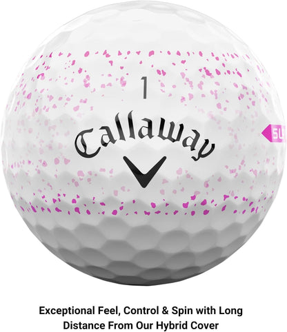 Callaway Golf Supersoft Golf Balls (2023 Version, Pink Splatter)