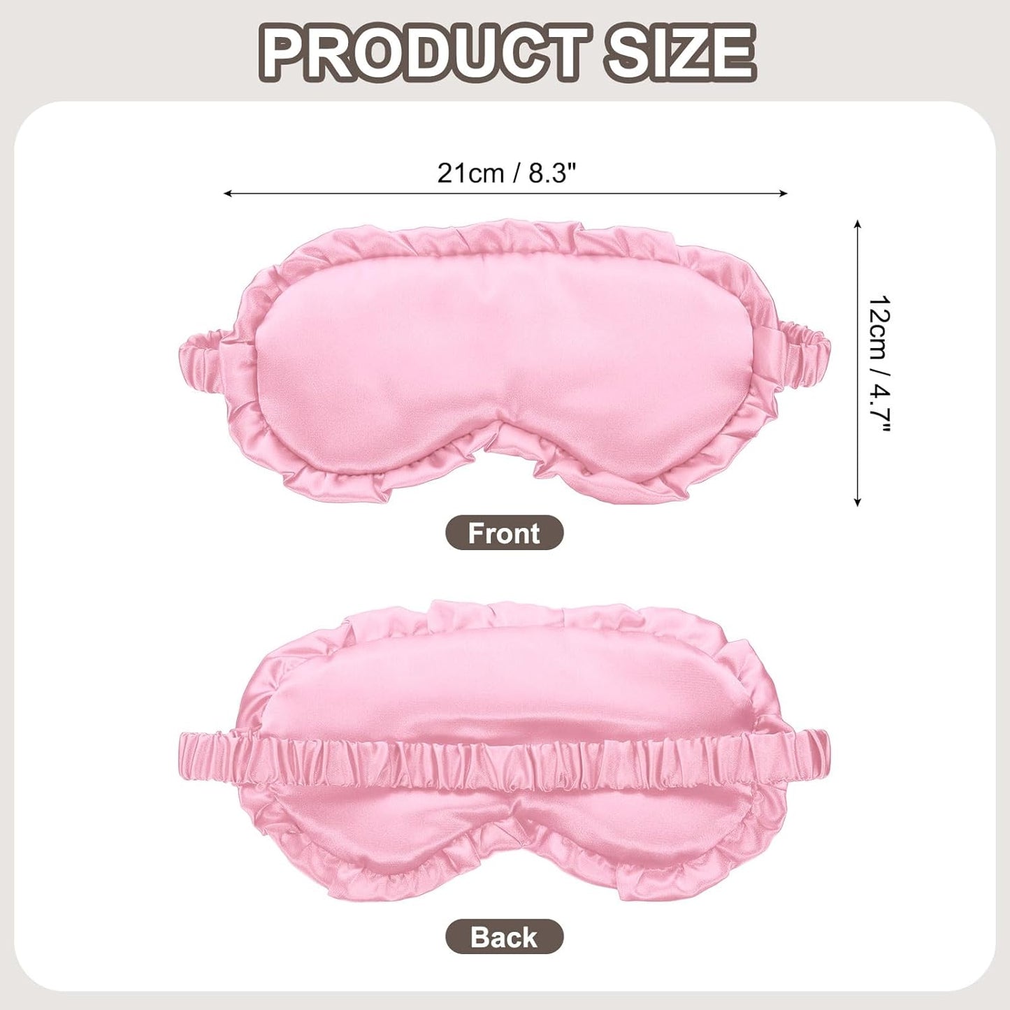 uxcell Silk Sleep Masks, Soft Satin Eye Protection Block Light Masks, Block Light Eye Sleep Cover with Adjustable Straps, Unisex for Nighttime Sleeping, Travel and Office Nap, Pink