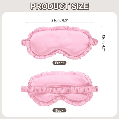 uxcell Silk Sleep Masks, Soft Satin Eye Protection Block Light Masks, Block Light Eye Sleep Cover with Adjustable Straps, Unisex for Nighttime Sleeping, Travel and Office Nap, Pink