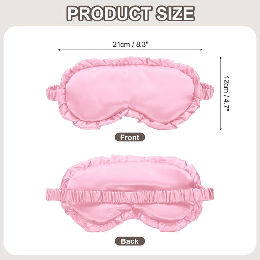 uxcell Silk Sleep Masks, Soft Satin Eye Protection Block Light Masks, Block Light Eye Sleep Cover with Adjustable Straps, Unisex for Nighttime Sleeping, Travel and Office Nap, Pink