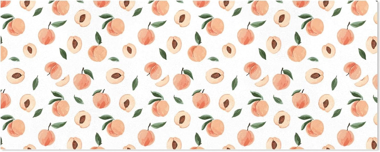 OTVEE 2 Rolls Birthday Wrapping Paper Roll - Cute Peaches Pattern Design Gift Wrap Perfect for Weddings, Brides, Holidays, Baby Showers - 58 x 22.8 inches