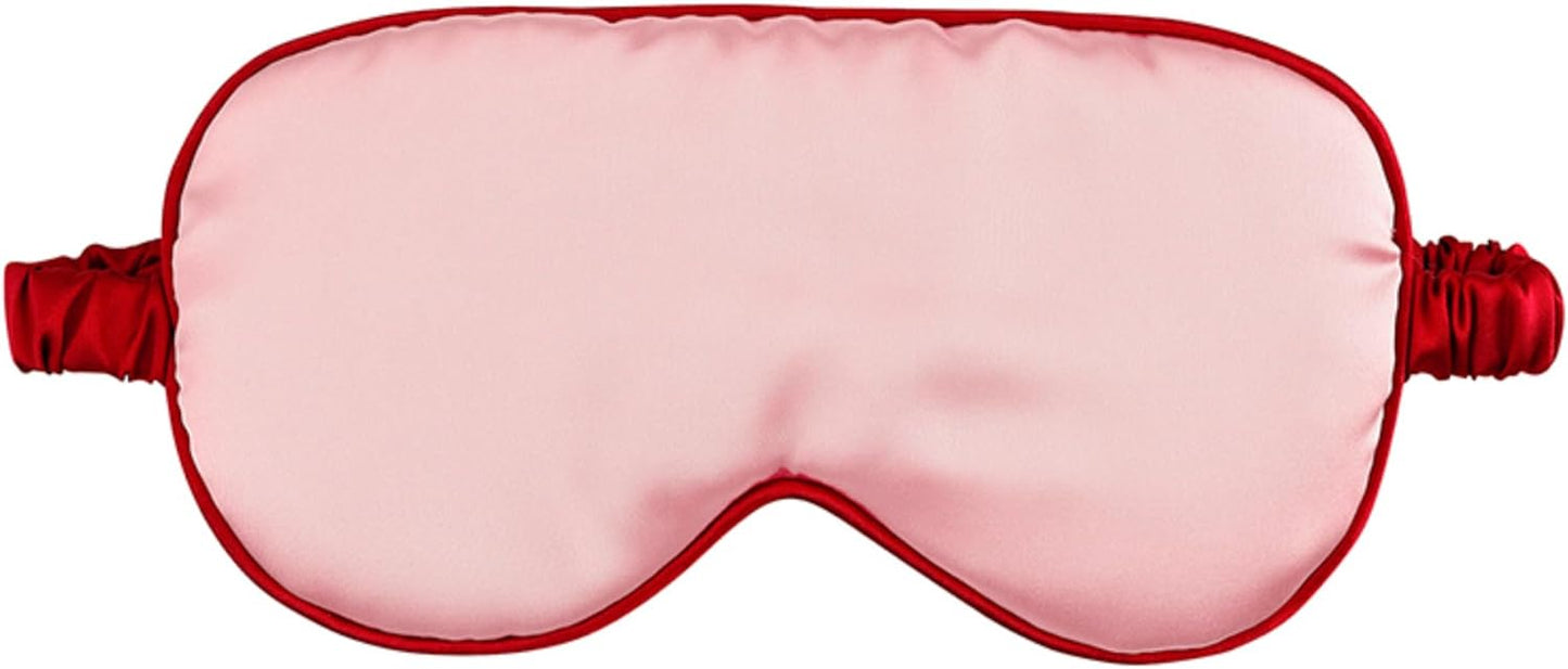 Bella Sleep + Spa Accessories - Soft Silky Eye Masks for Sleeping - Satin Sleep Mask in an Ornament, One Size, Rose Pink