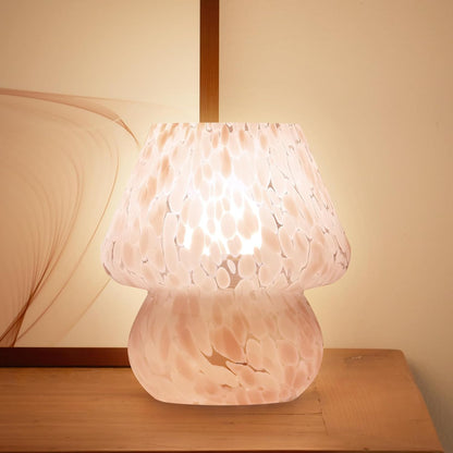 Dawnwake Mushroom Lamp Table Lamp for Bedroom,Small Desk Bedside Lamps for Living Room,Mushroom Decor Cute Mini Modern Mid Century Lamps for Night Stands,Aesthetic Home Living Room Decor(Blush Pink)