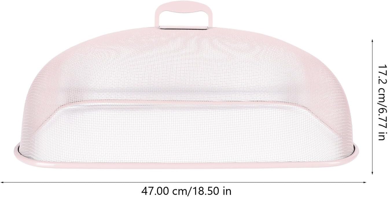 Large Pink Iron Food Cover Dustproof Kitchen Food Protector for Household and Restaurant Use Fresh-keeping Serving Dish Cover
