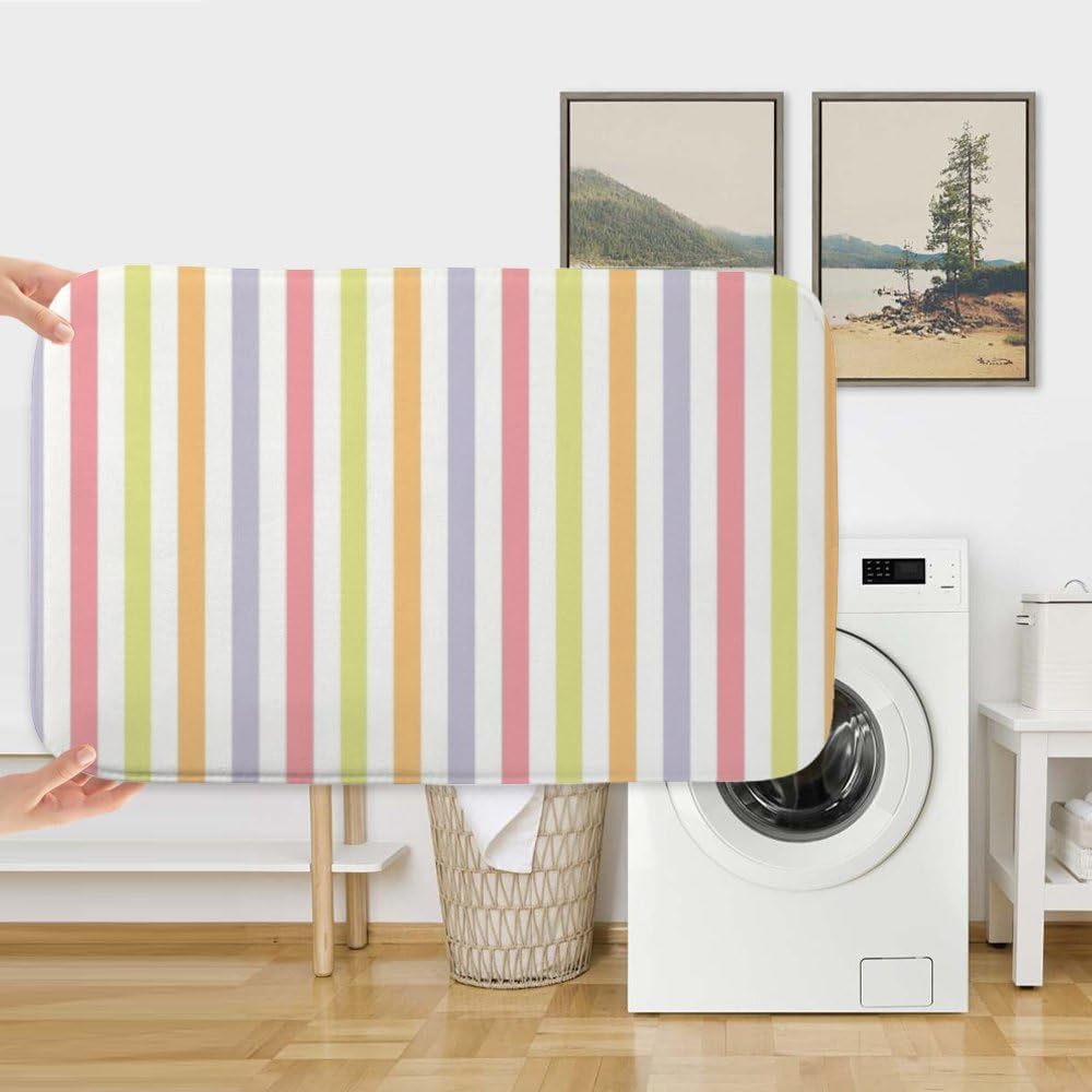 Delicate Pink Stripes Quick Dry Bath Mat 18" X30" Front Door Rug Indoor Entrance Shower Decor Throw Rugs Super Absorbent Bath Mats for Bathroom Floor Carpetas para Baño