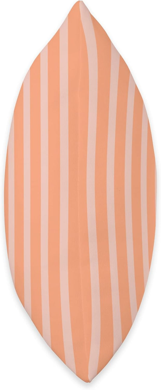 Cute Pastel Coral Peach Striped Pattern Minimalist Throw Pillow