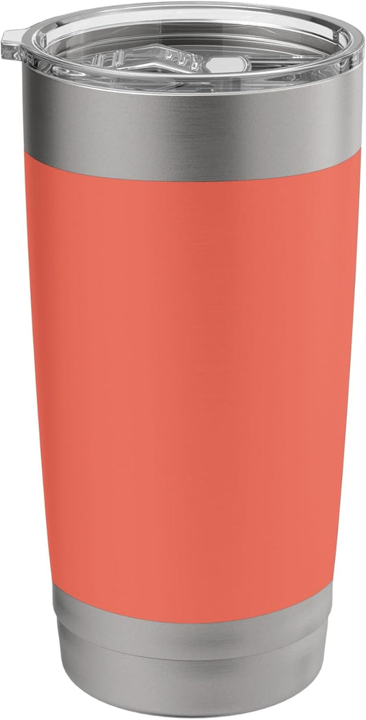 Warm Coral Peach Nectarine Minimalist Aesthetic Solid Color Stainless Steel Insulated Tumbler