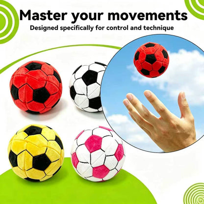 4Pack Soft Soccer Footbags, Juggling Balls for Foot Coordination, Lightweight Mini Kick Balls for Teens & Adults, Helps Improve Agility and Coordination Skills(Red+Black+White+Pink)