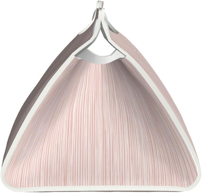 Light Pink Pastel Pattern Subtle Vertical Stripes Tissue Box Cover Rectangle Pu Leather Tissue Box Holder for Car Bathroom Bedroom Desk Tabletop Decor