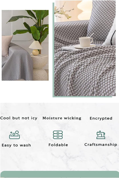Sofa Towel Versatile Blanket Large Throws Woven Throw Upholstery Blankets Sofas Suitable for Sofa Bed Cover and Sofa Chair Protects Against Pet Hair and Stains 70''*70'' Pink