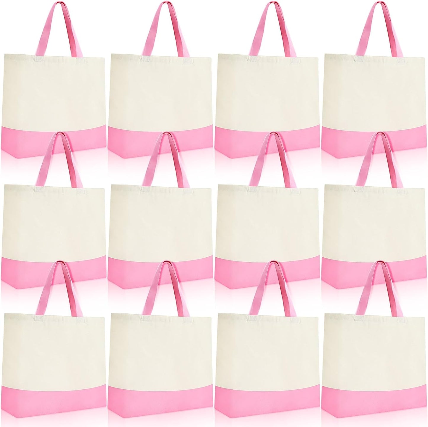 Epakh Canvas Tote Bags Bulk 18.5 x 15 Inch Reusable Grocery Shopping Bags Tote Luggage for Shopping