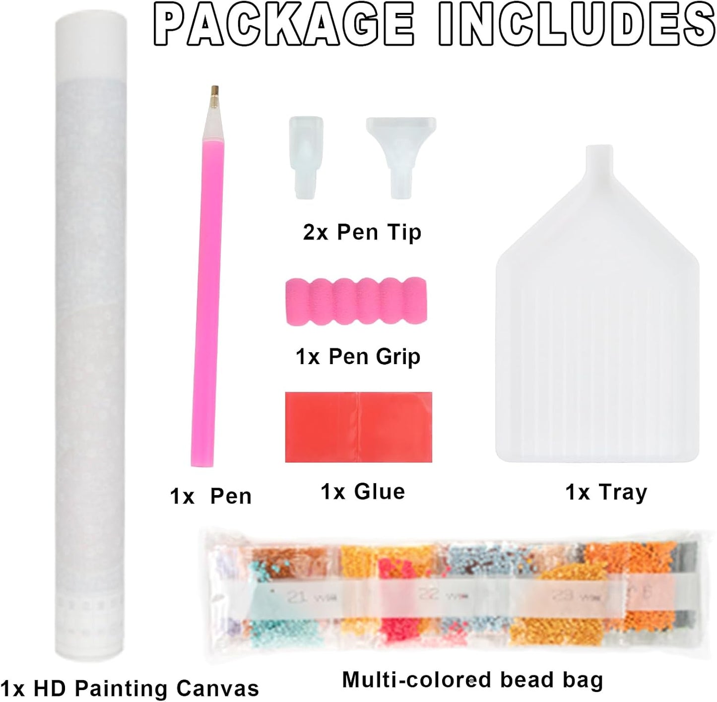 Diamond Painting Kits for Adults, Pink Scenery Full Drill Diamond Art Kits for Beginners,Round 5D DIY Diamond Dots Paintings, Diamonds Pictures Gem Art and Crafts Home Decor Gift