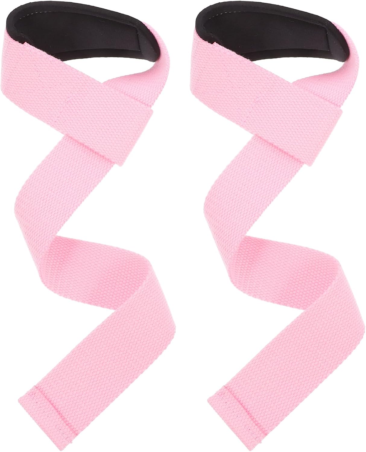GANAZONO 2pcs Pink Weightlifting Wrist Straps for Women, Anti-slip Training Grip Strap with Wrist Support for Gym Deadlift and Pull-up Fitness