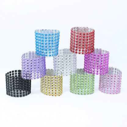 King&Pig 50pcs Plastic Napkin Rings Hotel Wedding Chair Sash Napkin Rings for Party Decorations (Pink)