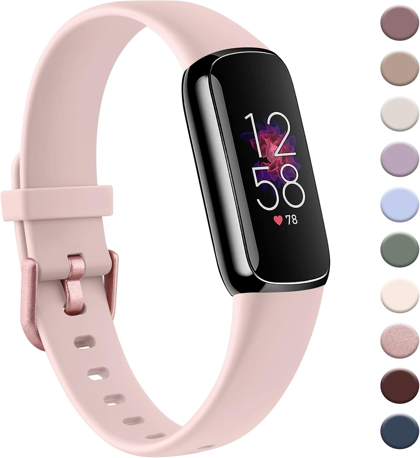 AK Sport Band Compatible with Fitbit Luxe Bands for Women Men, Soft Silicone Replacement Sport Straps Wristbands for Fitbit Luxe Fitness and Wellness Tracker