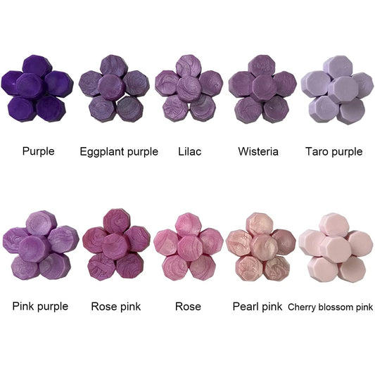 200pcs Pink Purple Wax Seal Beads Kit with 10 Colors Beads for Letter Sealing and Envelope Stamp Wedding Invitation Wine Package Gift Wrapping