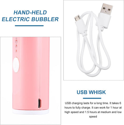 Hemobllo 1set Usb Rechargeable Stainless Steel Handheld Electric Bubbler Automatic Paint Mixer for Crafts Lightweight and Compact Design Easy to Clean Whisk for Paint and