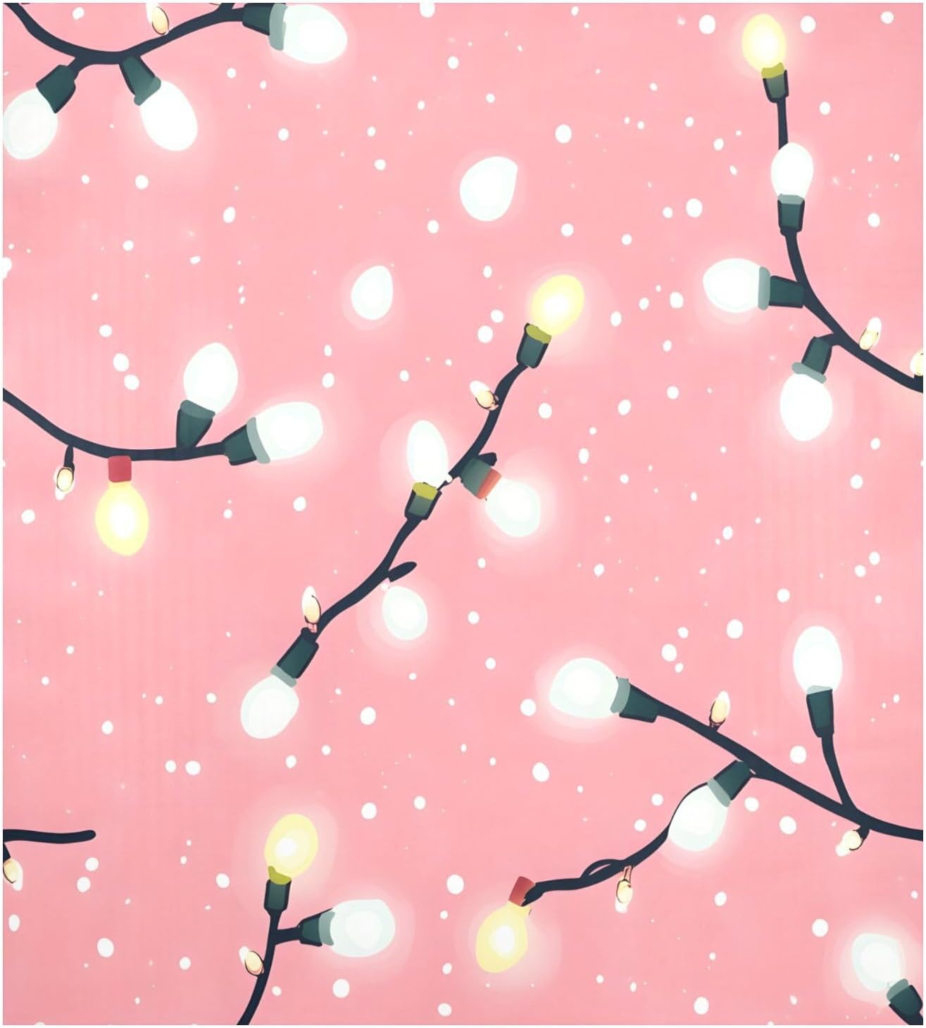 Christmas Dishwasher Magnet Cover for Washers Fridge Christmas Lights Pattern Pink Panel Decal Cover Washing Machine Cabinet Reusable Dishwasher Door Covers Decorative-23 W x 26" H Inch