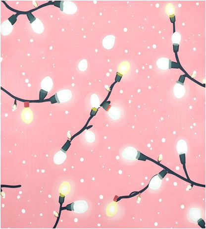 Christmas Dishwasher Magnet Cover for Washers Fridge Christmas Lights Pattern Pink Panel Decal Cover Washing Machine Cabinet Reusable Dishwasher Door Covers Decorative-23 W x 26" H Inch