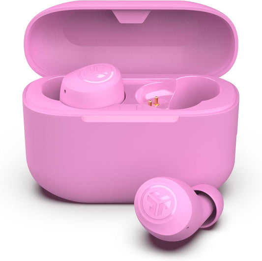 JLab Go Air Pop+, True Wireless Earbuds, Bluetooth Earbuds with Microphone, Dual Connect, EQ3 Sound, Pink