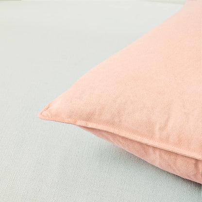 Fancy Homi 2 Packs Premium Faux Suede Decorative Throw Pillow Covers, Super Soft Square Pillow Case,Solid Cushion Cover for Couch/Sofa/Bedroom (18" x 18", Set of 2, Peach)