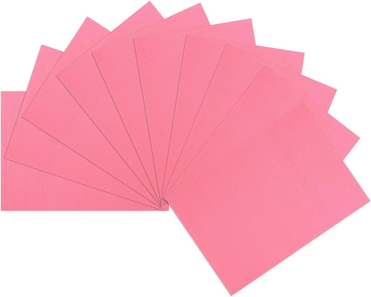 uxcell 10pcs Corrugated Cardboard Paper Sheets,Peach Color,14 inch x 10inch,for Craft and DIY Projects