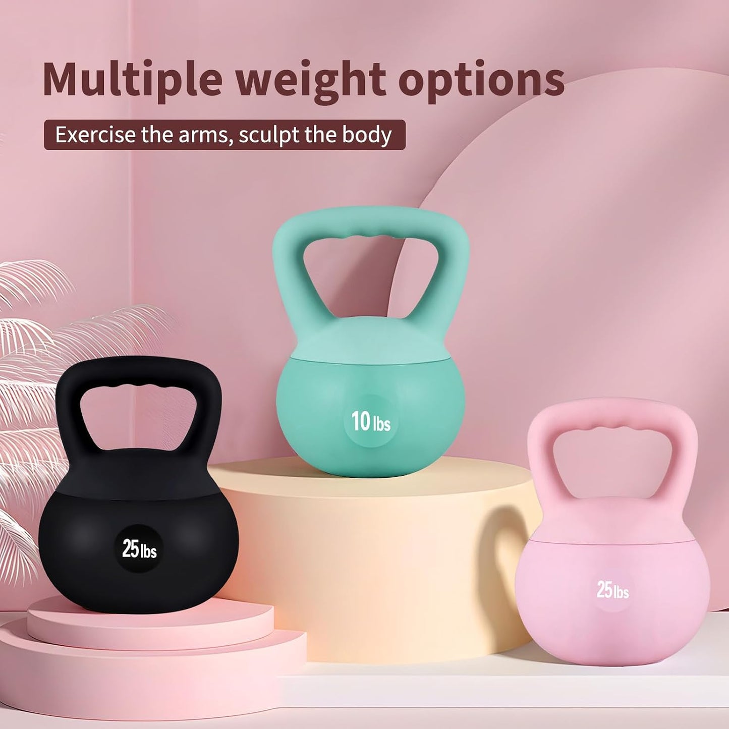 Soft Kettlebell Weights (5-30 lbs) - Iron Sand Filled for Home Gym, Strength Training & Fitness - Shock-Proof Design with Wide Non-Slip Handle - Dumbbell Alternative for Men & Women