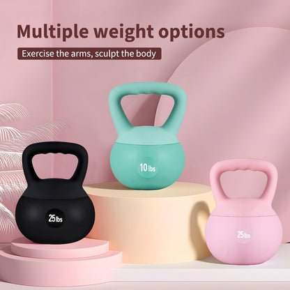 Soft Kettlebell Weights (5-30 lbs) - Iron Sand Filled for Home Gym, Strength Training & Fitness - Shock-Proof Design with Wide Non-Slip Handle - Dumbbell Alternative for Men & Women