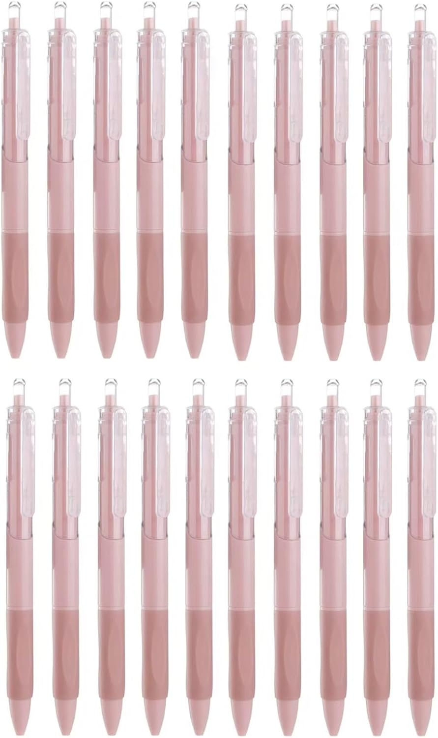 YYaaloa 20pcs Cute Pens Black Gel Ink Pens Retractable 0.5mm Gel Pens Bullet Point Nice Gifts Fun Pens for Women Office Supplies (20, Pink)