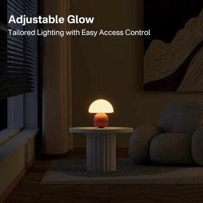Dawnwake Mushroom Lamp Desk Lamp for Bedroom,Table Bedside Small Lamps for Living Room,Mushroom Decor Cute Mini Modern Mid Century Lamps for Night Stands,Unique Aesthetic Home Living Room Decor(Pink)