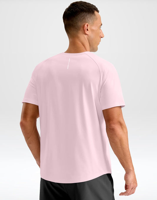 Soothfeel Mens Workout Shirts Quick Dry Athletic Running T-Shirts Short Sleeve Cooling Moisture Wicking Gym Active Tee Tops