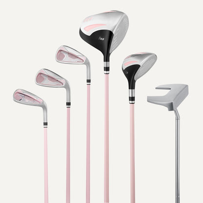 Amazon Basics Golf Club Set, 6- Piece with Stand Bag, Oversized Clubface, Low Center of Gravity