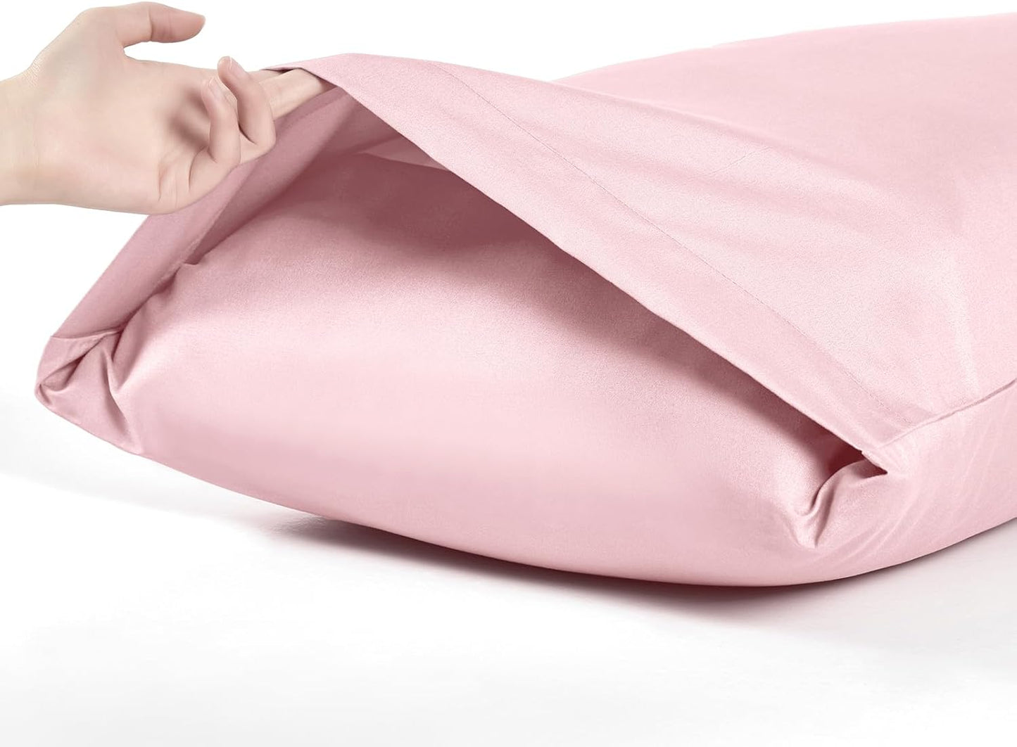 MILVOWOC 2Pcs Brushed Microfiber Standard Pillowcases - 20 x 26 Inch, Dusty Pink Pillow Case Set Non Slip Envelope Pillow Cover with Moisture Absorption and Anti-Wrinkle