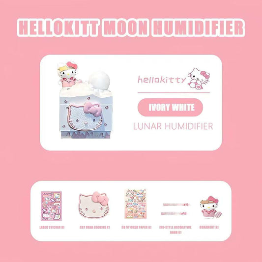 Cartoon Kitty Portable Small Humidifier, USB Personal Desktop Humidifier, suitable for cars, offices, bedrooms, ambient decoration, holiday gifts, ultra-quiet. (Pink)