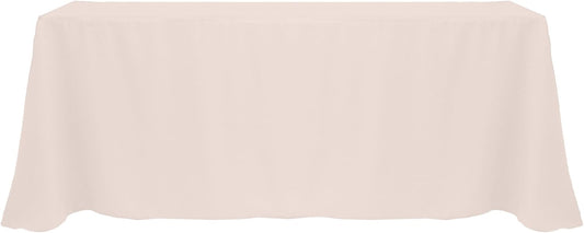 Ultimate Textile 90 x 132-Inch Rectangular Polyester Linen Tablecloth Ice Peach