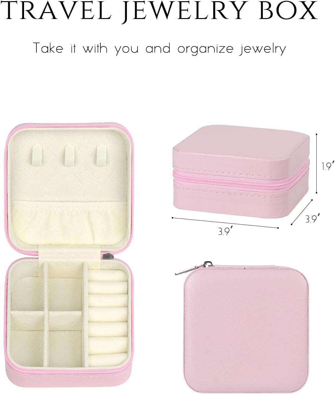 SLOZO Travel Jewelry Case, Travel Jewelry Box, Mini Jewelry Travel Case, Jewelry Organizer Case, Portable Small Jewelry Organizer Storage Boxes - Best Gift for Women Girls.