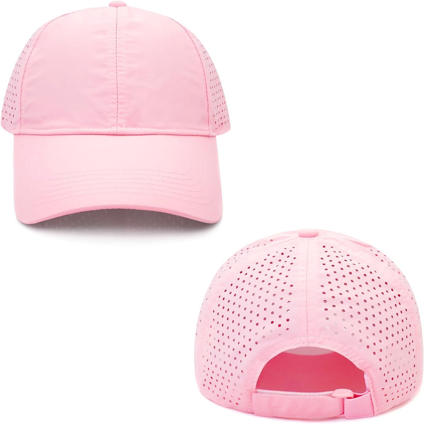 Quick Dry Baseball Cap Curved Brim Hat Laser Cut Mesh-Back Cap