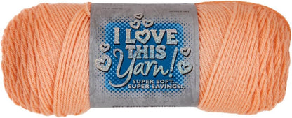 Hobby Lobby I Love This Yarn, 100% Acrylic, 230 Light Peach, Set of 2 | 4 Medium Weight, 355 Yards Per Skein, For Crocheting & Knitting