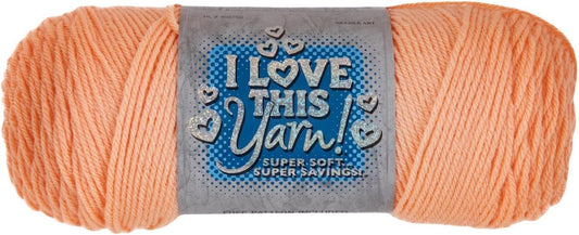 Hobby Lobby I Love This Yarn, 100% Acrylic, 230 Light Peach, Set of 2 | 4 Medium Weight, 355 Yards Per Skein, For Crocheting & Knitting