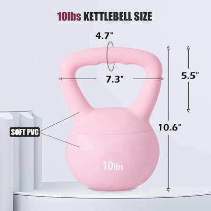 DlandHome Kettlebell Weights Strength Training Kettlebell-Great for Full Body Workout and Strength Training,Easy Grip Handle,PVC Filled with Iron Sand