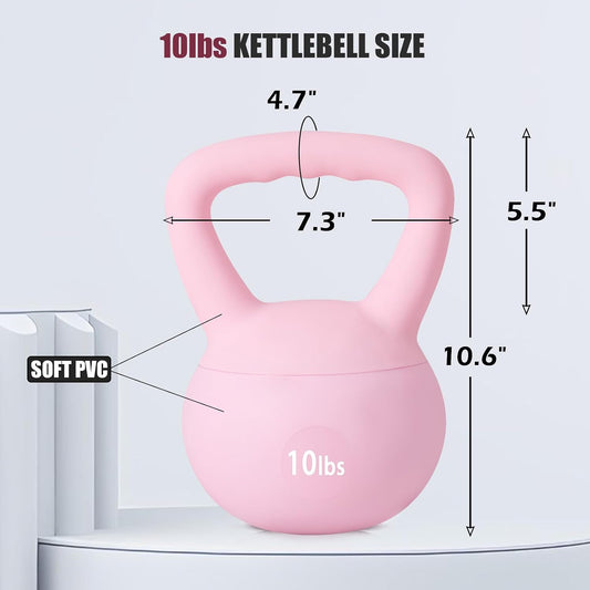 DlandHome Kettlebell Weights Strength Training Kettlebell-Great for Full Body Workout and Strength Training,Easy Grip Handle,PVC Filled with Iron Sand