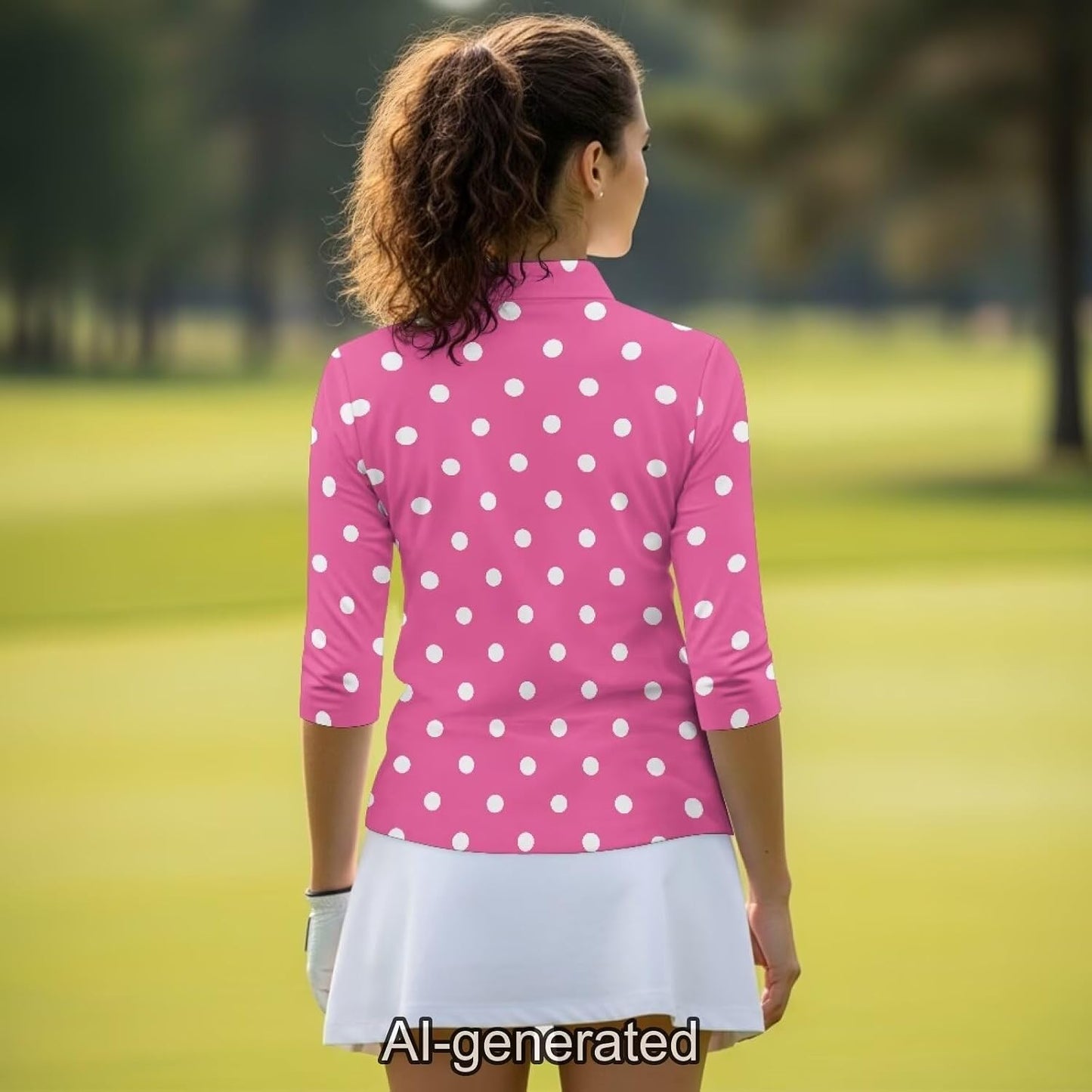 Boatee Golf Shirts for Women 3/4 Sleeve Cloth Quarter Zip Suitable for Outdoor Sports for Winter Outdoor Sports