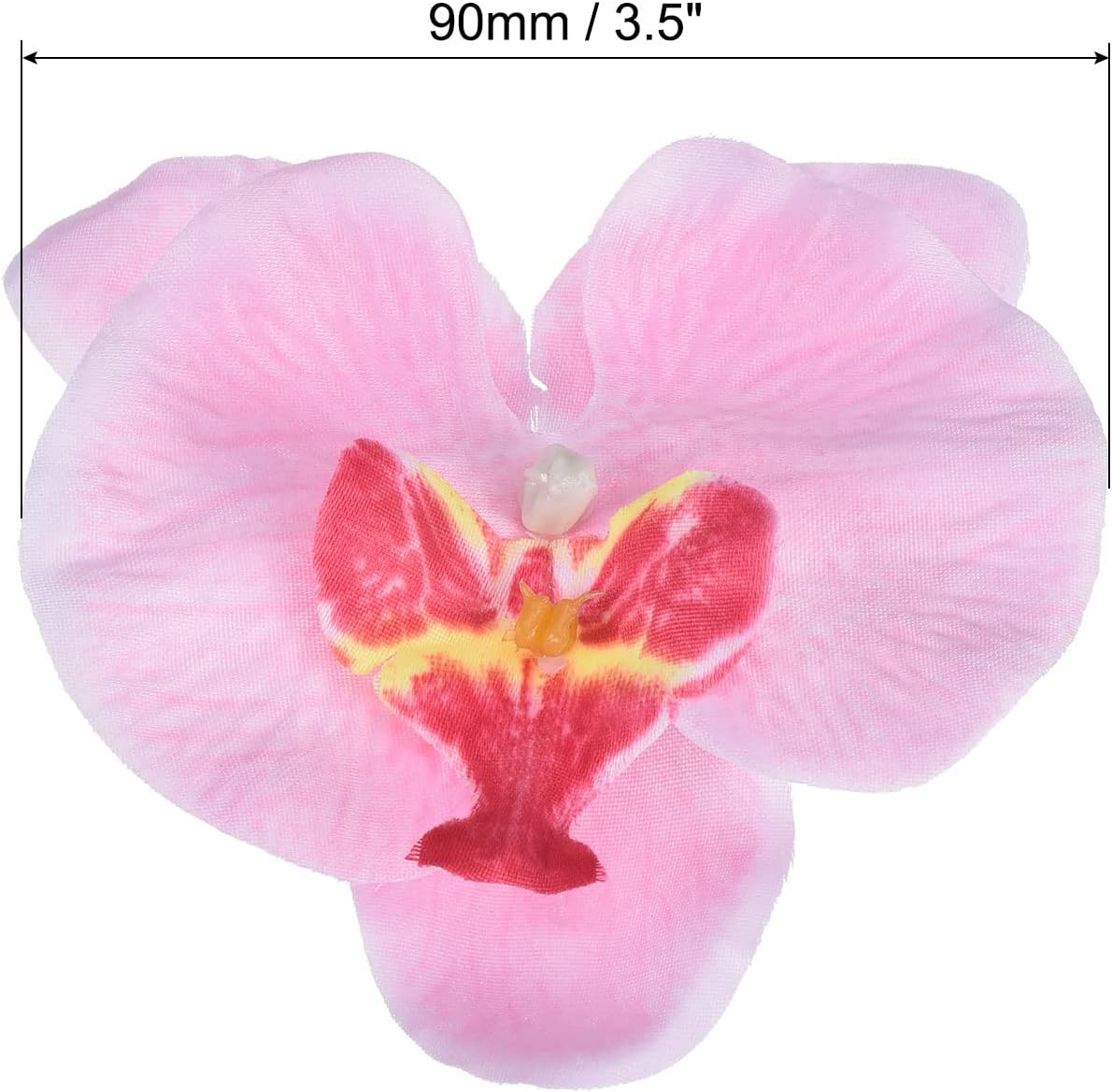 PATIKIL 3.5" Artificial Orchid Flower Heads, 20 Pack Silk Phalaenopsis Fake Butterfly Orchid Heads for Wedding Floral Bouquet Decor DIY Craft Making, Pink