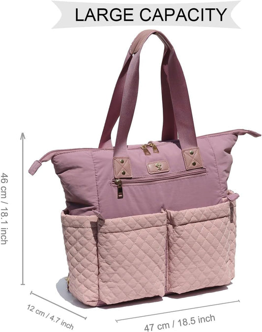 ESVAN Diaper Tote Bag Totepack Backpack 2 in 1 for Women Multifunctional Large Capacity with Insulated Pockets Travel | Multifunctional