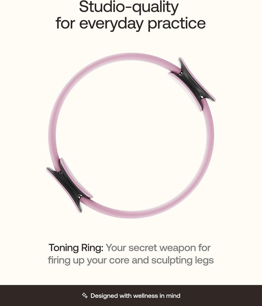 BetterMe Toning Pilates Ring – Magic Circle Pilates Ring for Strength & Flexibility – 15 Inch Fitness Ring for Home Pilates & Yoga Workouts